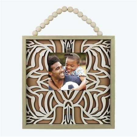 YOUNGS Wood Boxed Photo Clip with Blessing Bead Hanger 10799